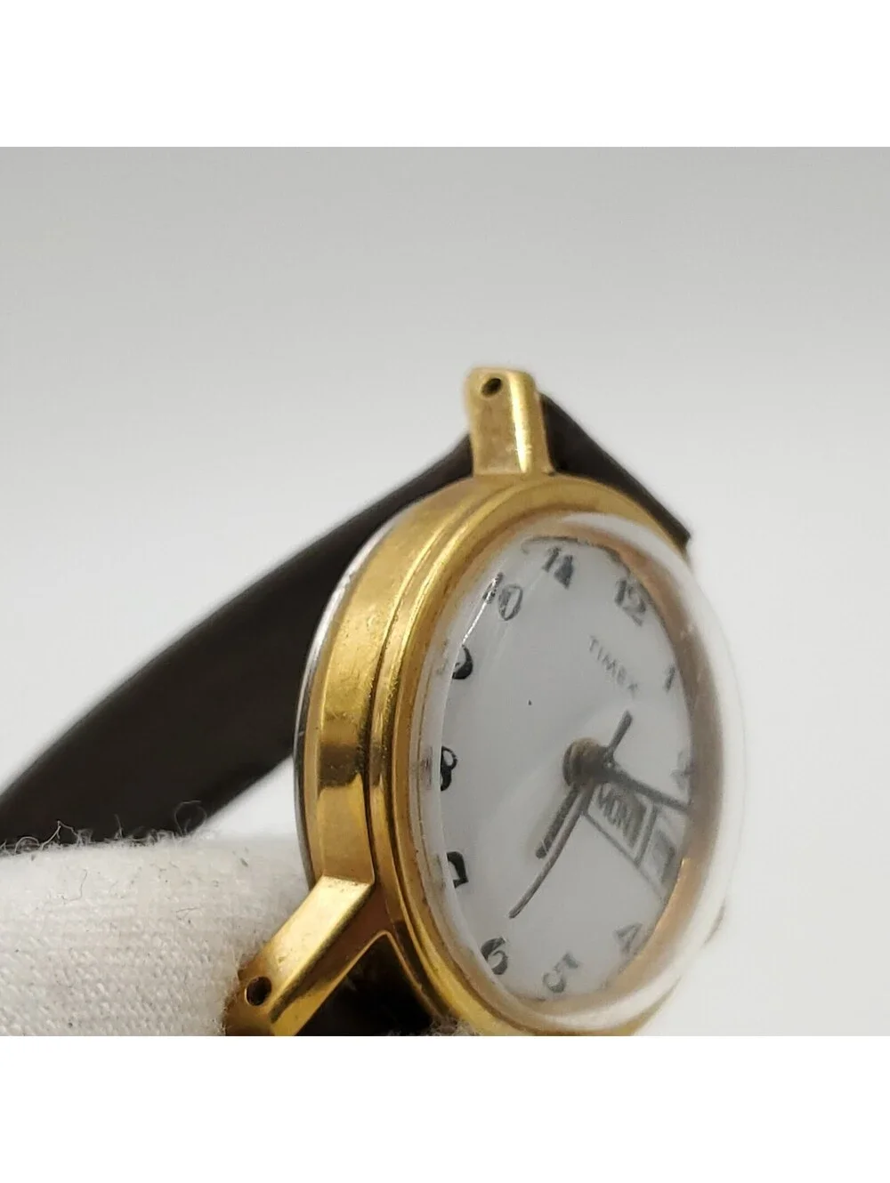 Timex Mechanical White Day/Date Dial Womens Watch 24mm Running